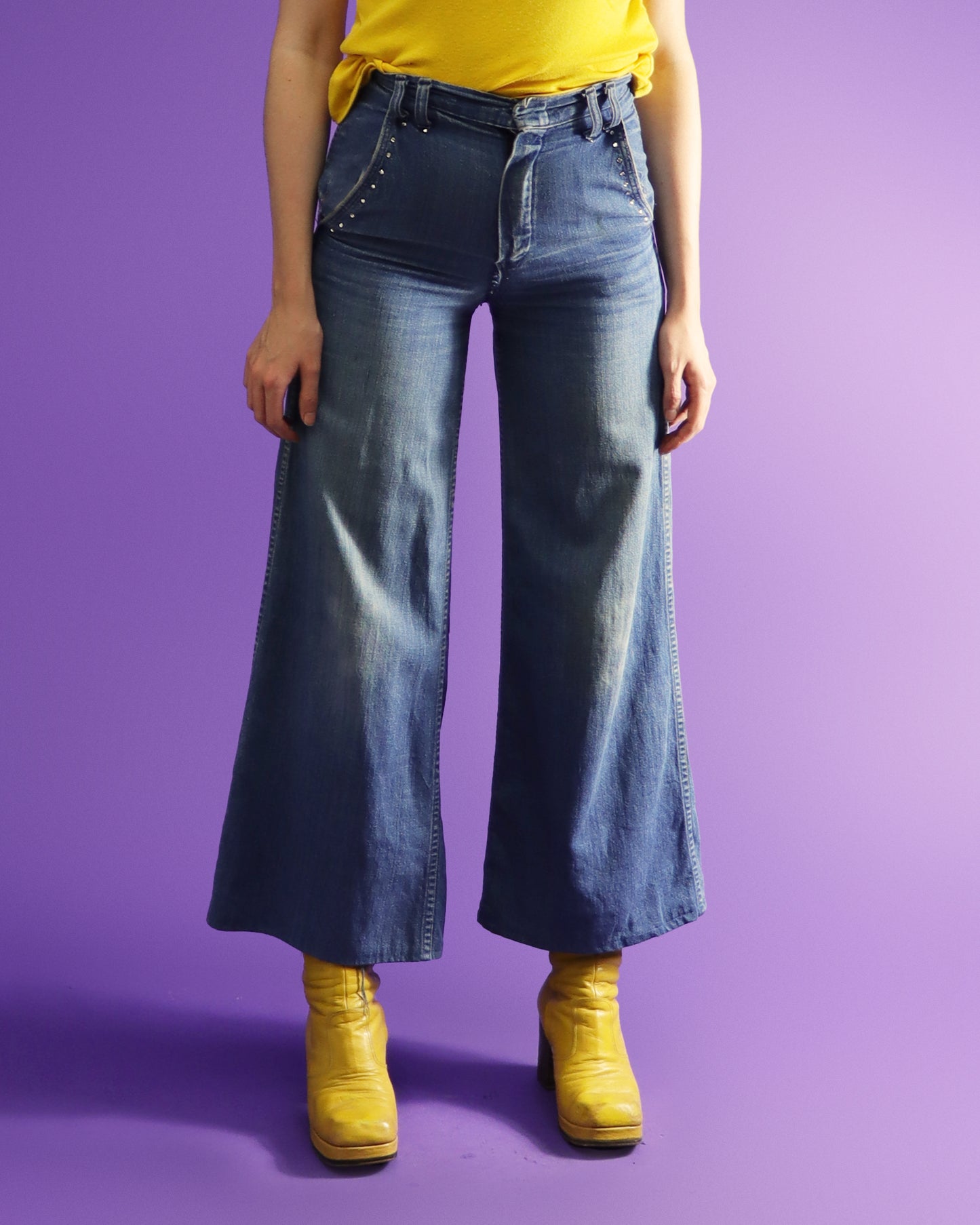 Vintage 1970s Rhinestone Studded Jeans