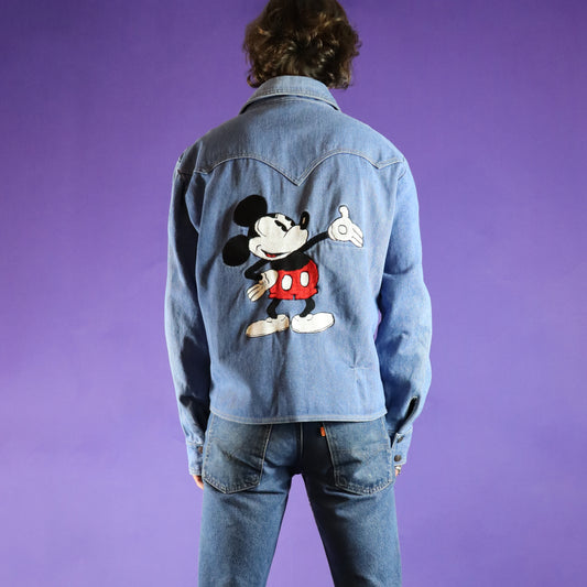 Vintage 1970s Antonio Guiseppe Mickey Mouse Disney Denim Jacket