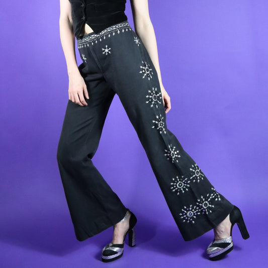 Vintage 1970s Carnaby Street Mirror Spangled Flares
