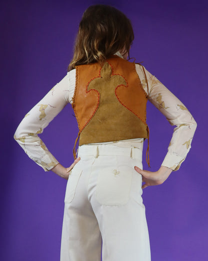 Vintage 1970s Suede Waistcoat Vest