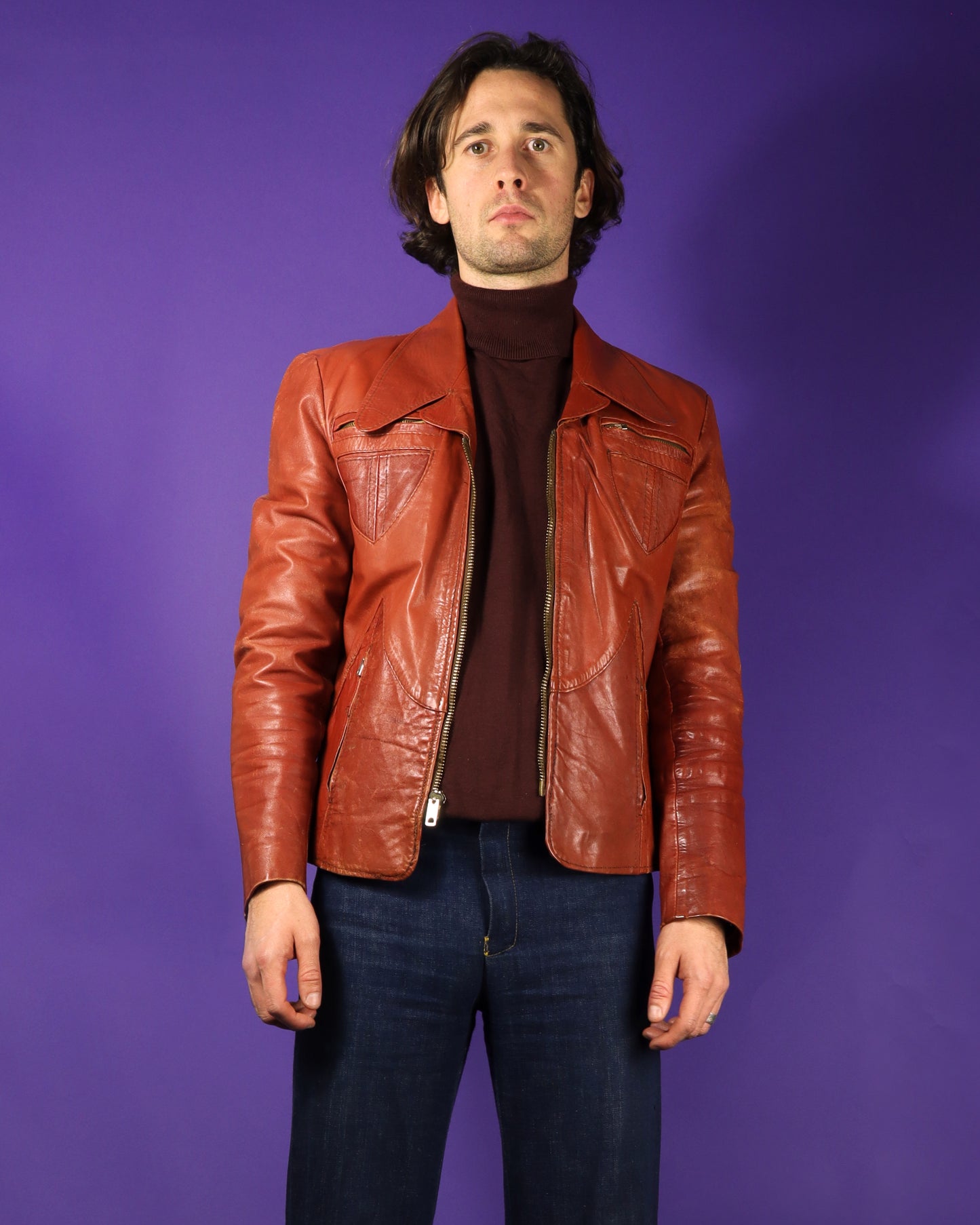 Vintage 1970s Chess King Leather Jacket