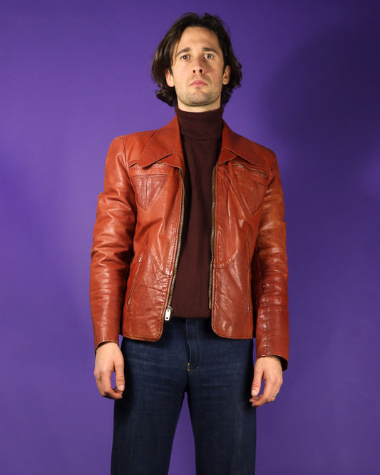 Vintage 1970s Chess King Leather Jacket