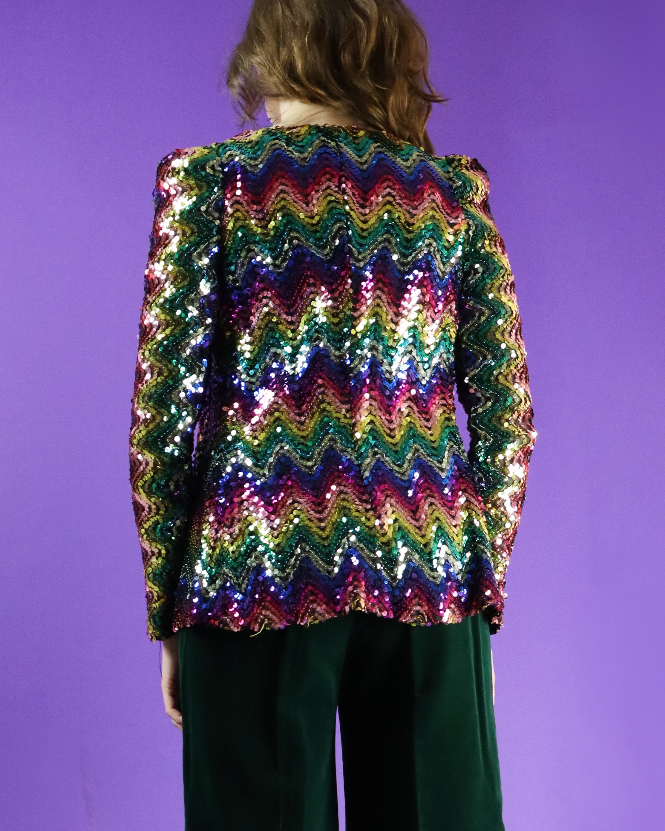 RARE Vintage 1970s Biba Rainbow Sequin Bolero Open Jacket – 70sstacks
