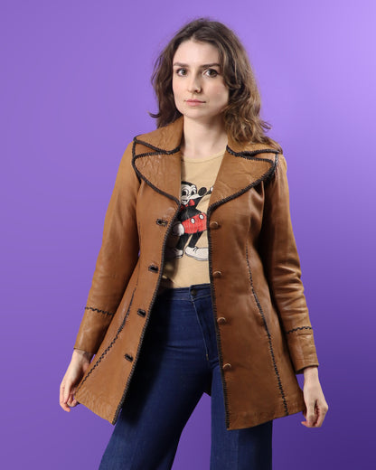 Vintage 1970s North Beach Leathers Coat
