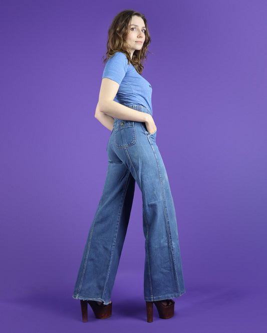 Vintage 1970s Denim Flares by Pentimento