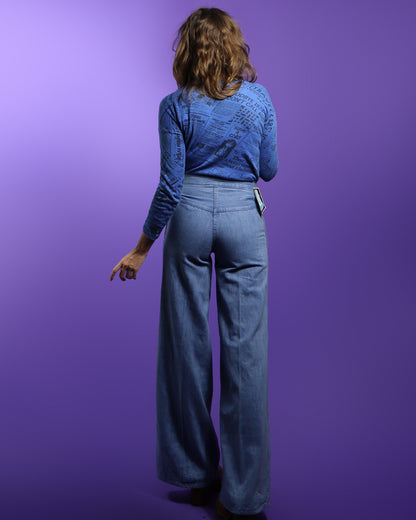 Vintage 1970s Deadstock Denim Mega Flares