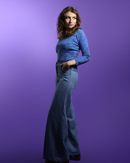 Vintage 1970s Deadstock Denim Mega Flares