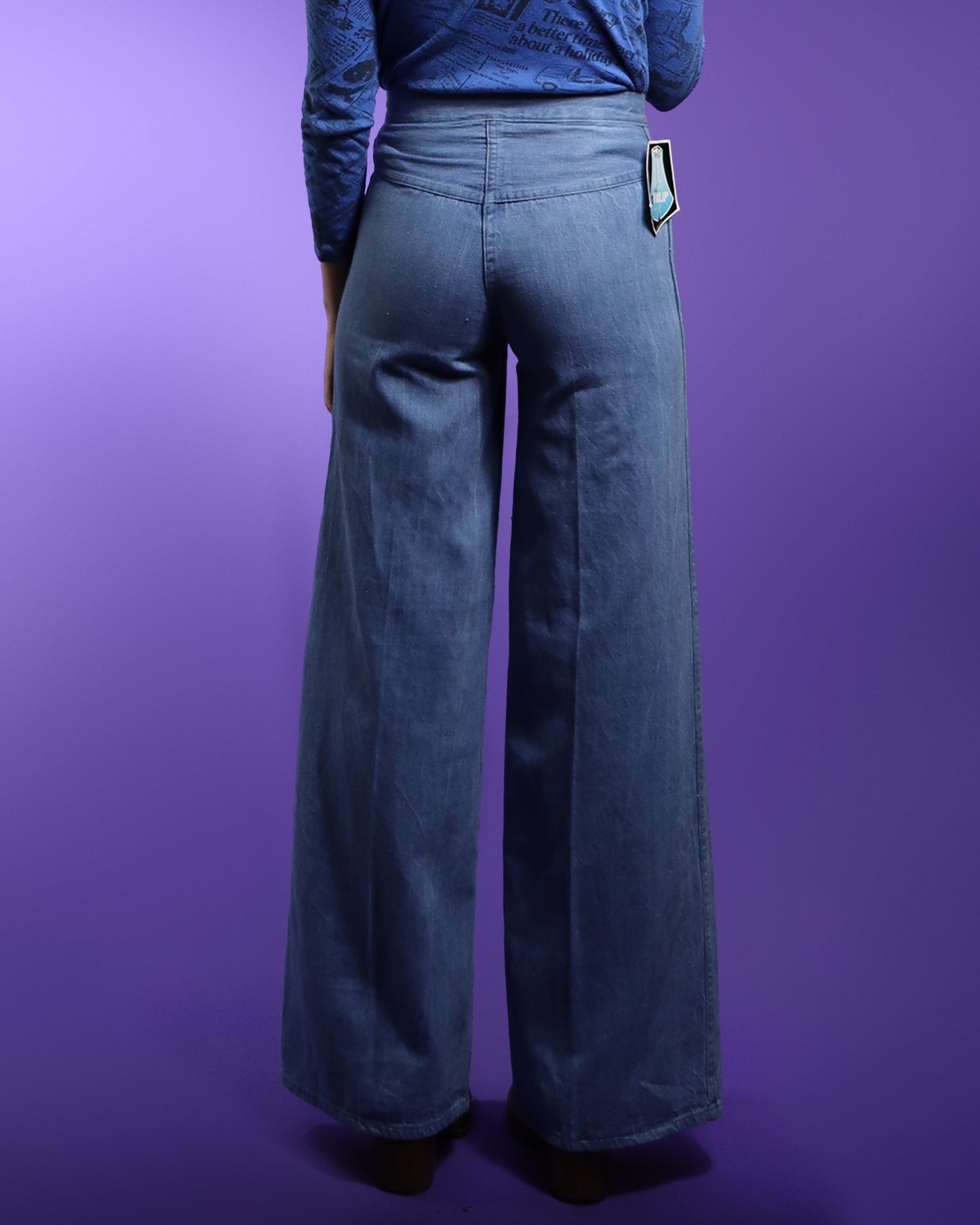 Vintage 1970s Deadstock Denim Mega Flares