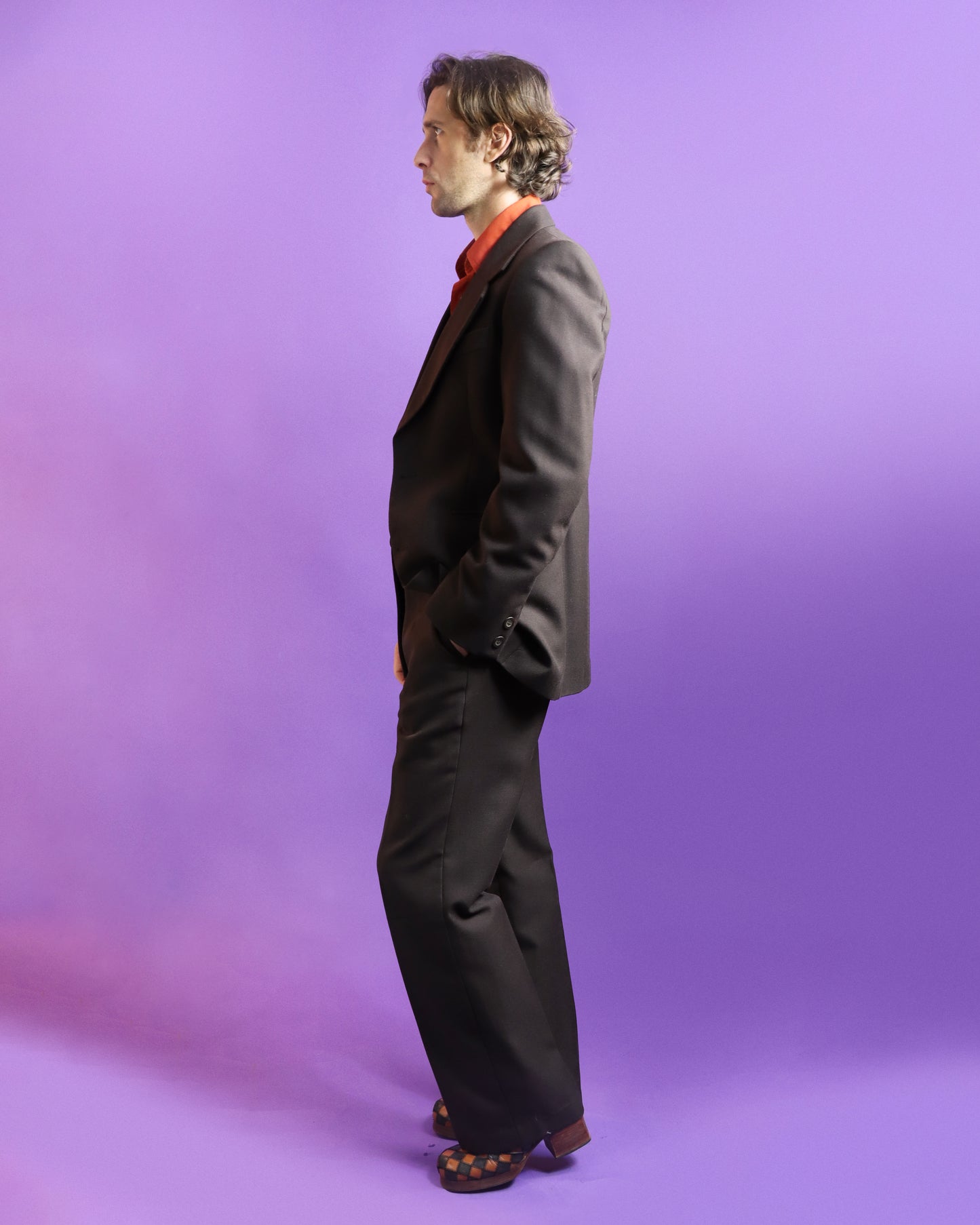 Vintage 1970s Brown 3 piece tailored suit