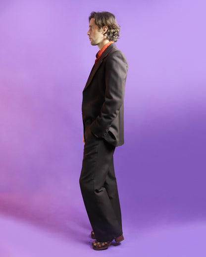 Vintage 1970s Brown 3 piece tailored suit