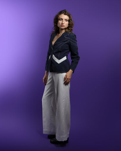 Vintage 1970s Roncelli Chevron Stripe Blazer