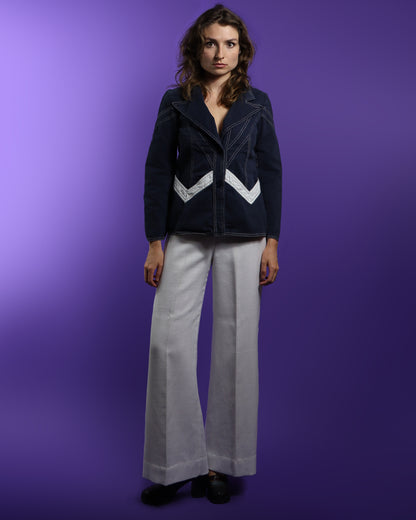 Vintage 1970s Roncelli Chevron Stripe Blazer