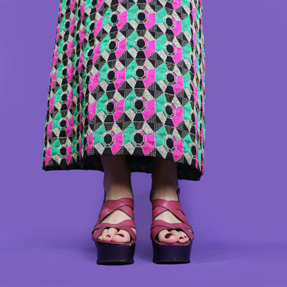 Vintage 1970s Pink and Purple Platform Heels