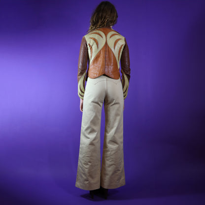 Vintage 1970s Levi's Western cream Flares