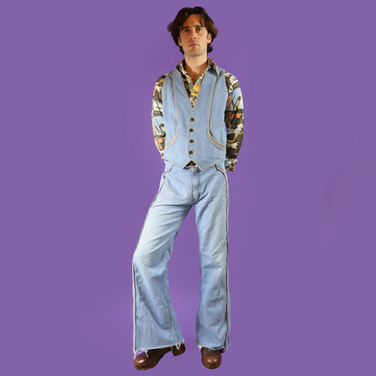Vintage 1970s Brittania Denim 3 Piece Suit