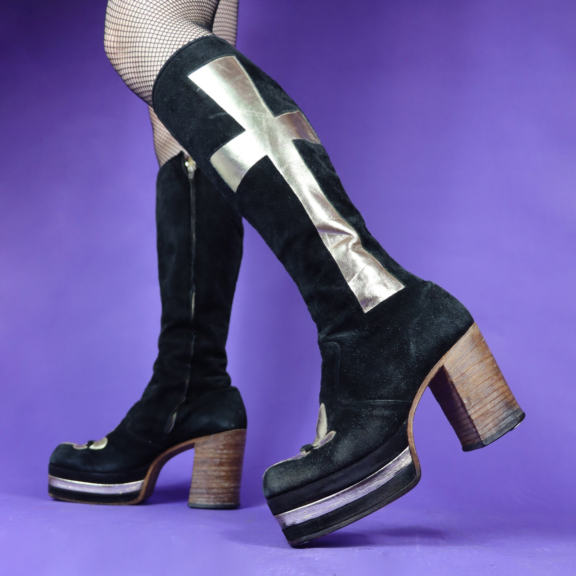 Glam Rock Vintage Platform Boots Glam Rock Seventies Platform
