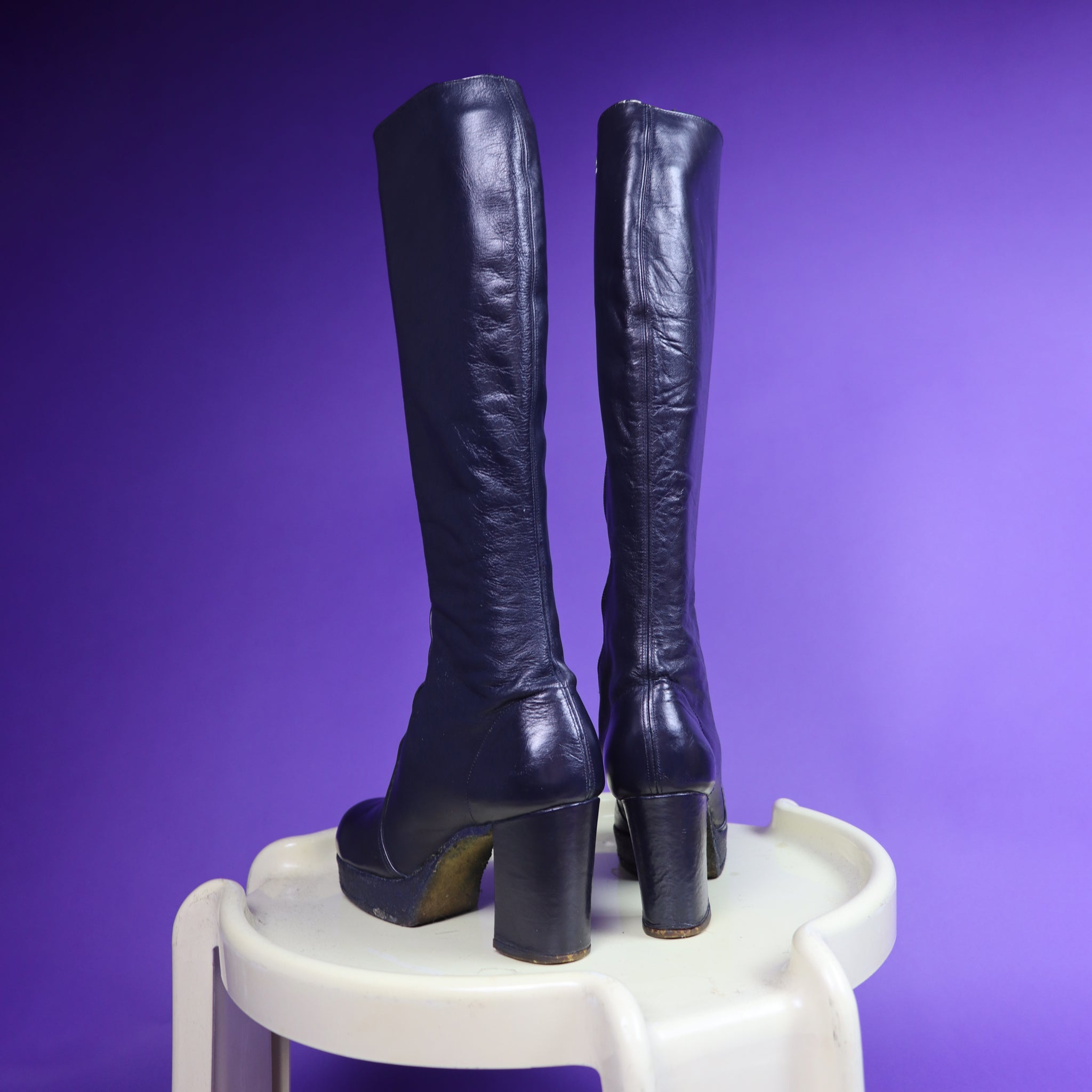 70s knee high online platform boots