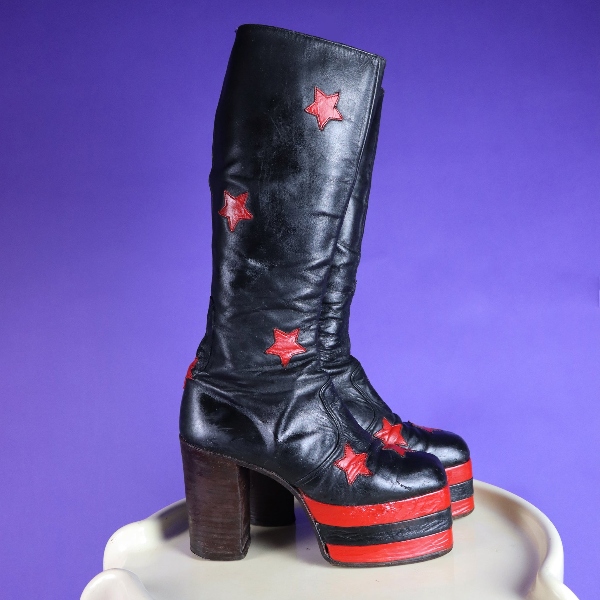 Glam rock platform on sale boots